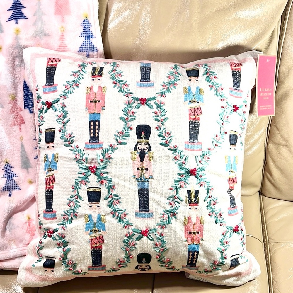 Pastel Pink Nutcracker Pillow